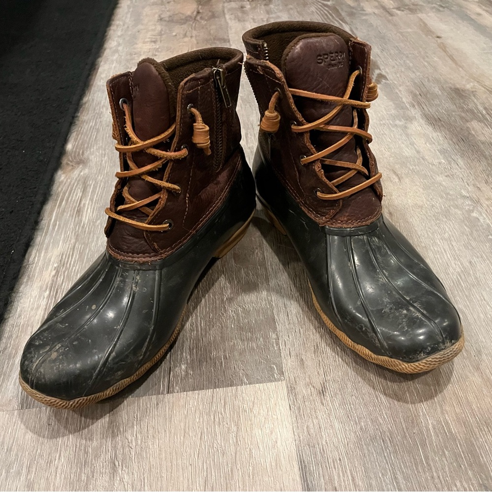 Sperry Men's Black and Brown Waterproof Boots
